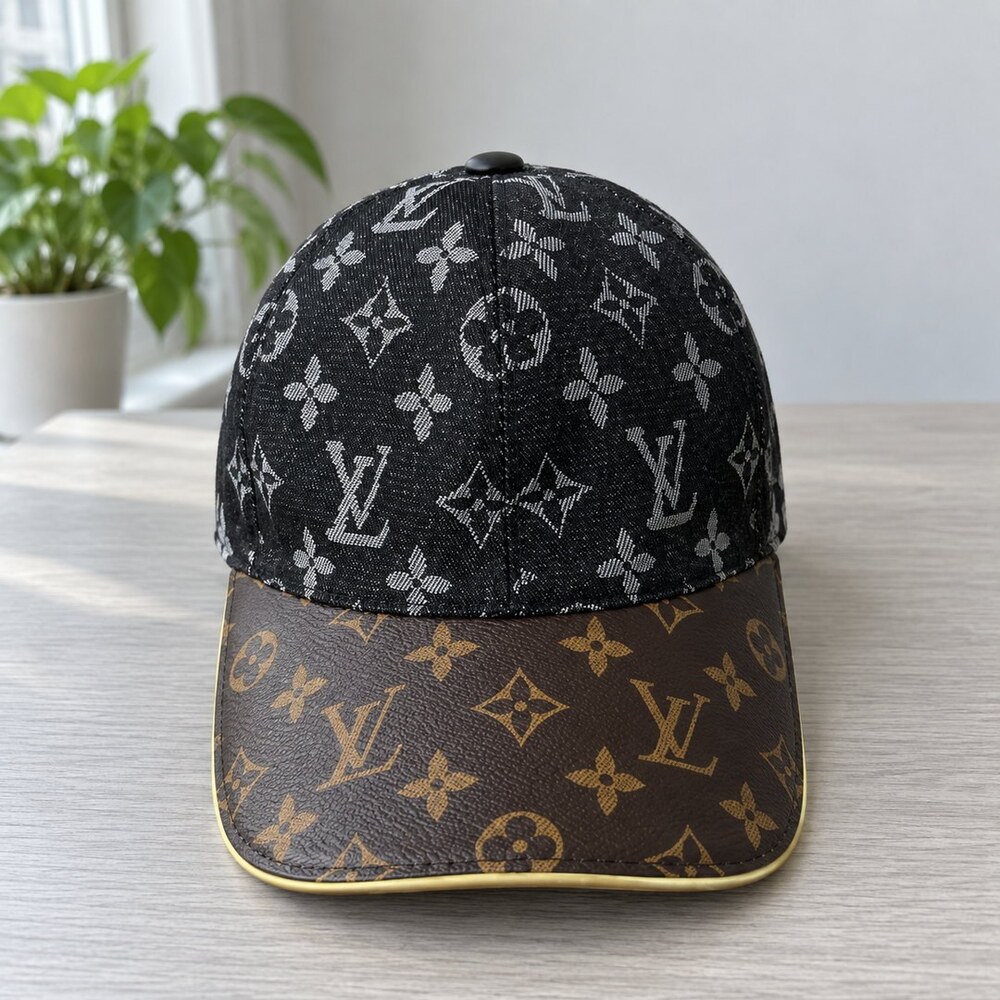 Louis Vuitton Black Brown Monogram Cap